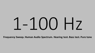 1100 Hz Frequency Sweep Human Audio Spectrum Hearing test Bass test Pure tone [upl. by Ebby]