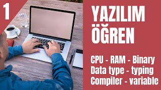 Yazılım nasıl öğrenilir Ders 1  Bilgisayar nasıl çalışır  Data tipleri  değişkenler  typing [upl. by Domash767]