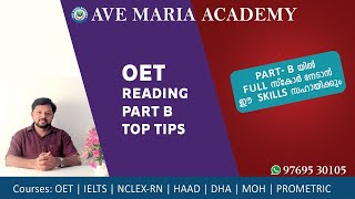 OET READING PART B TIPS ampSTRATEGIES [upl. by Tnairb]