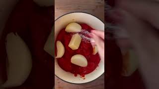 Today evening 🤝 Marcella Hazan’s famed fouringredient tomato sauce 🍝💘 cozykitchen cozyrecipe [upl. by Arataj]