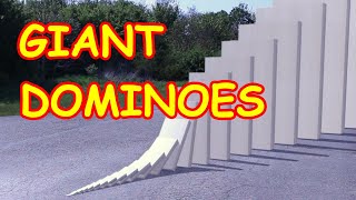 GIANT DOMINOES  World’s BIGGEST domino simulation [upl. by Gerald]