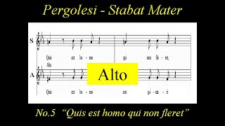 Pergolesi Stabat Mater  5 Quis est homo qui non fleret Alto [upl. by Oetomit990]