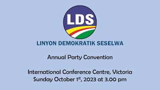 Linyon Demokratik Seselwa Annual Party Convention [upl. by Kevan183]