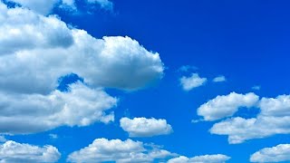 CIELO con NUBES EN MOVIMIENTO CIELO AZUL MÚSICA RELAJANTE de fondo [upl. by Gujral]