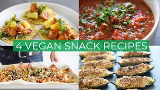 4 vegan snack recipes that are REALLY EASY TO MAKE [upl. by Trainer210]