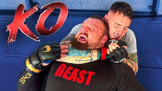 Fighting Worlds Strongest Man Eddie Hall  quotThe Beastquot  Tom Aspinall Vlogs [upl. by Whitehurst]