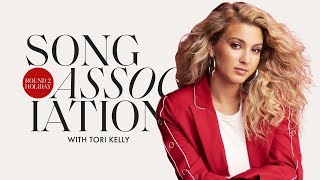 Tori Kelly is Back for Round 2 of Song Association Sings quotSanta Babyquot quotSilent Nightquot amp More  ELLE [upl. by Tnecnev719]