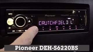 Pioneer DEHS6220BS Display and Controls Demo  Crutchfield Video [upl. by Nahej]