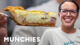 Make Quiche Lorraine A French Egg Custard Tart [upl. by Nevuer]