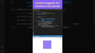 Create A Draggable Div Element in JavaScript [upl. by Tess673]