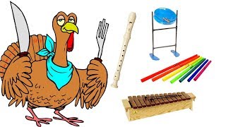 Turkey Turkey Gobble Gobble  An Orff Friendly Thanksgiving Song [upl. by Rothberg]