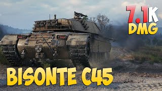 Bisonte C45  4 Kills 71K DMG  Very good fight  World Of Tanks [upl. by Laehctim589]