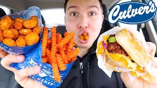 Culvers • DriveThru Eating Show • MUKBANG [upl. by Ellenij]