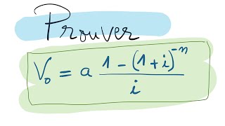 Démonstration de la formule de remboursement d’un emprunt indivis par annuités constantes [upl. by Ban]