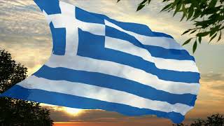 Flag and anthem of Greece [upl. by Nevaeh]