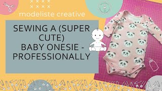 Sewing A Baby Onesie  Professionally [upl. by Enaasiali648]