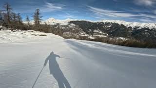 Serre chevalier piste rouge Aiguillette [upl. by Einttirb825]