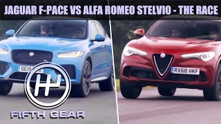 Jaguar FPace VS Alfa Romeo Stelvio  On the track  Fifth Gear [upl. by Sina]