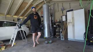 How To Make A Punching Bag  Home Gym Project Walkthrough [upl. by Oisangi]