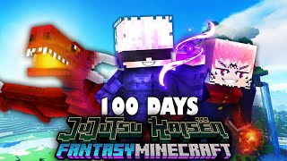 We Spent 100 Days in Jujutsu Kaisen x Fantasy Minecraft Then Battle [upl. by Laerol204]