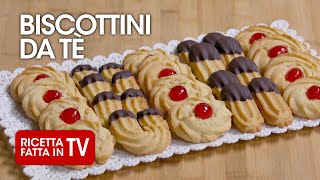 BISCOTTINI DA TÈ di Benedetta Rossi  Ricetta TV Fatto in Casa per Voi [upl. by Herzog]