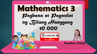 PAGBASA AT PAGSULAT NG BILANG HANGGANG 10 000  MATH GRADE 3  TAGALOG [upl. by Starlin]