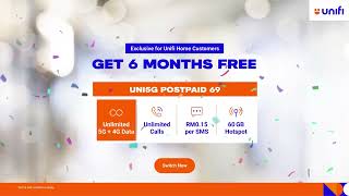 FREE 6 Months Unifi Mobile exclusive for our Unifi Home customers [upl. by Ailb914]