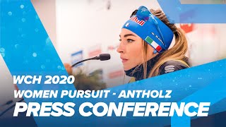 Antholz 2020 Women Pursuit Press Conference [upl. by Etnaled343]