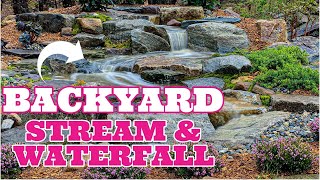 Perfect Backyard STREAM amp WATERFALL  Patio Falls [upl. by Farver]