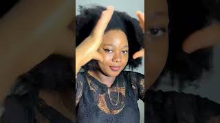 3in1 half wig from ​⁠HerGivenhair naturalhair halfwig 4chair hairstyletutorial viral hair [upl. by Donny]