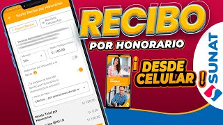 🔴 Como emitir un RECIBO POR HONORARIO electrónico 2024 desde APP PERSONAS  SUNAT [upl. by Harp793]