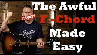 Easier Ways to Play an F Chord On Guitar Beginner Guitar Lesson [upl. by Amar]