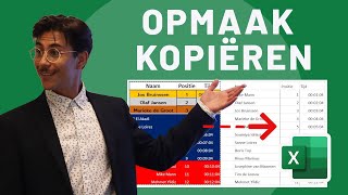 Opmaak kopiëren en plakken naar een tabel in Excel [upl. by Nerot]