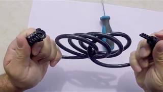 How to UNLOCK cable BIKE LOCK without combination AND how to CHANGE your lock COMBINATION [upl. by Llevra849]