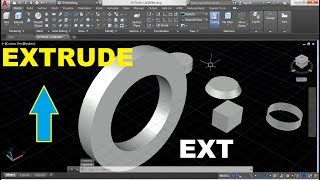 How to Extrude in AutoCAD 2018 complete tutorial [upl. by Aromas]