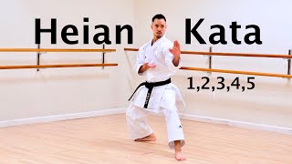 THE 5 HEIAN KATA OF SHOTOKAN KARATE [upl. by Ednew]