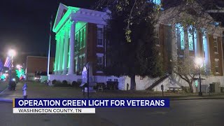 Washington County TN courthouse to light up green in support of veterans [upl. by Yrot]