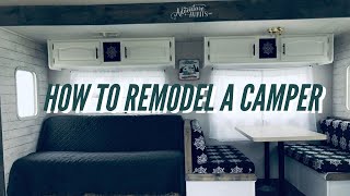 I Restored a Rat Infested Vintage Camper Trailer DIY RENOVATION [upl. by Nylikcaj]