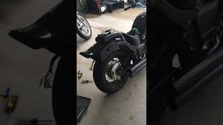 ‘09 Yamaha Vstar 650 tail light turn signal removal [upl. by Anayeek935]