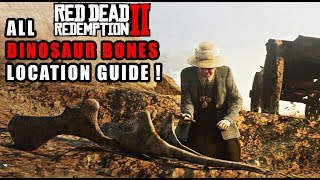 Red Dead Redemption 2  All 30 Dinosaur Bones FAST Location Guide  A Test of Faith  Jawbone Knife [upl. by Tocs]