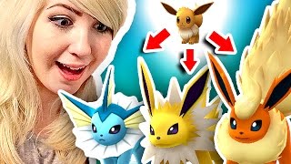 Pokemon GO  Eevee Evolution Naming Trick  How to Evolve Into Vaporeon Jolteon or Flareon [upl. by Kareem]