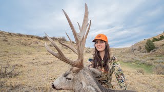 BIG AND BLADED Nicoles Wyoming Mule Deer Rifle Hunt [upl. by Dannon490]