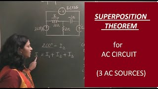 superposition theorem for ac circuit [upl. by Kluge]