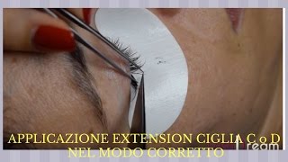 Come applicare extension ciglia curve C o D nel modo corretto [upl. by Onidranreb]