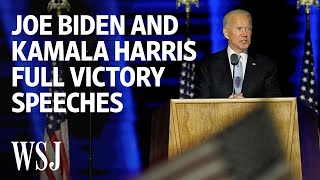 Joe Biden and Kamala Harris Full Victory Speeches  WSJ [upl. by Noired]