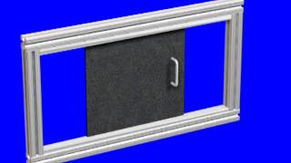 8020 How to Assemble TSlot Sliding Doors Using Lift Out Panels [upl. by Etirugram327]