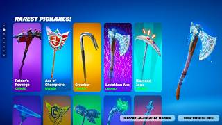 The RAREST Fortnite Pickaxes [upl. by Leede]