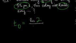 Section 171 Doubling Time and HalfLife Formulas [upl. by Neimad]