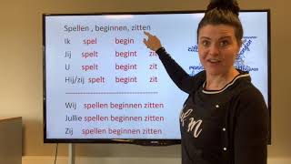 NT2 les 28 werkwoord korte klank zeGGen ziTTen grammatica learndutch TC32 Nederlands leren [upl. by Enreval]