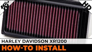 Harley Davidson XR1200 HD1208 Air Filter Installation [upl. by Kyred269]